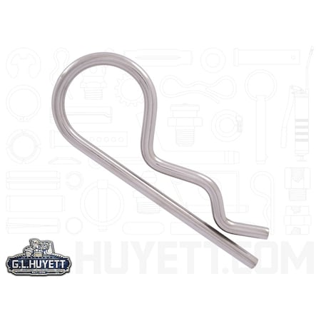 Huyett Hair Cotter Pin, 0.243 in Dia, 5-1/8 in L, Stainless Steel BPS-235/D